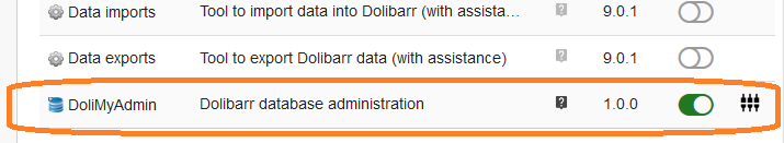 DoliMyAdmin - Dolibarr Database administration