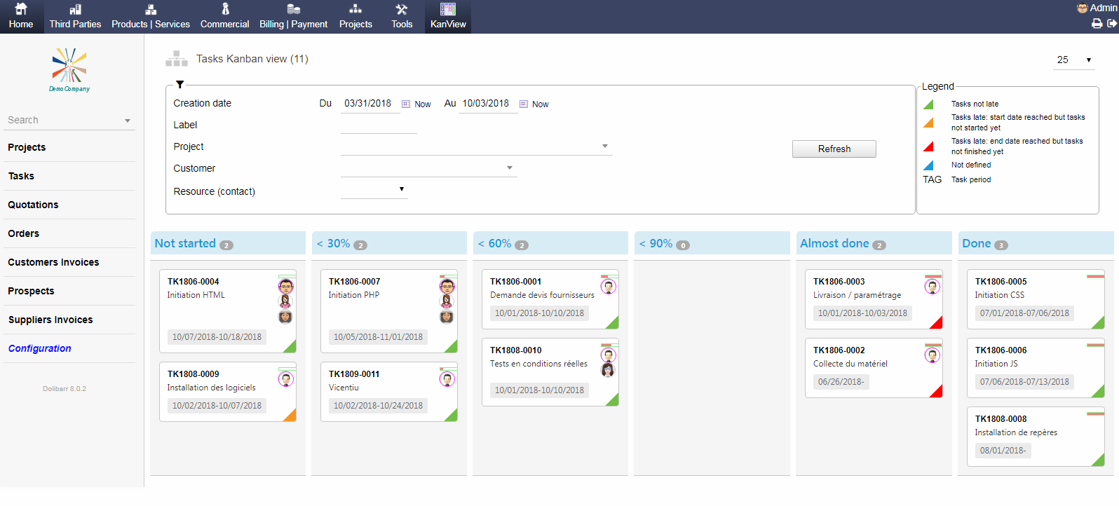 KanView (Dolibarr Kanban Views)