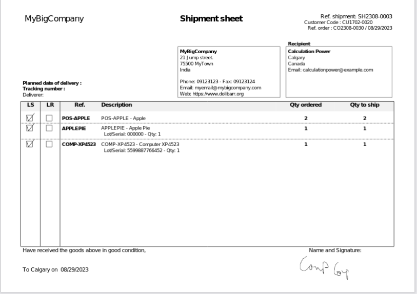 MerouSign (Electronic Signature for Dolibarr Shipment sheets, merou template A5)