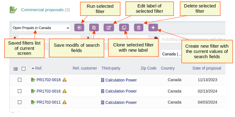 SaveMySearch Module: Tools to save and restore custom filters in Dolibarr lists