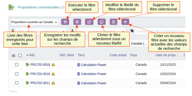 Module SaveMySearch : Outils pour sauvegarder et retrouver des filtres personnalisés dans les listes Dolibarr