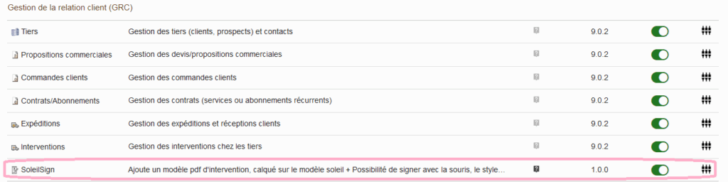 SoleilSign activation
