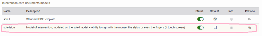 Model pdf "soleilsign" activation