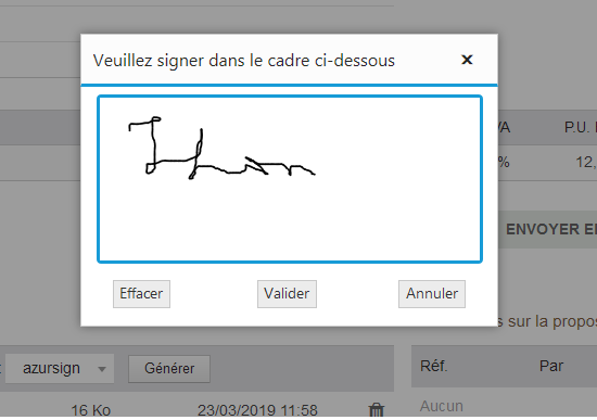 Signature de la Propale
