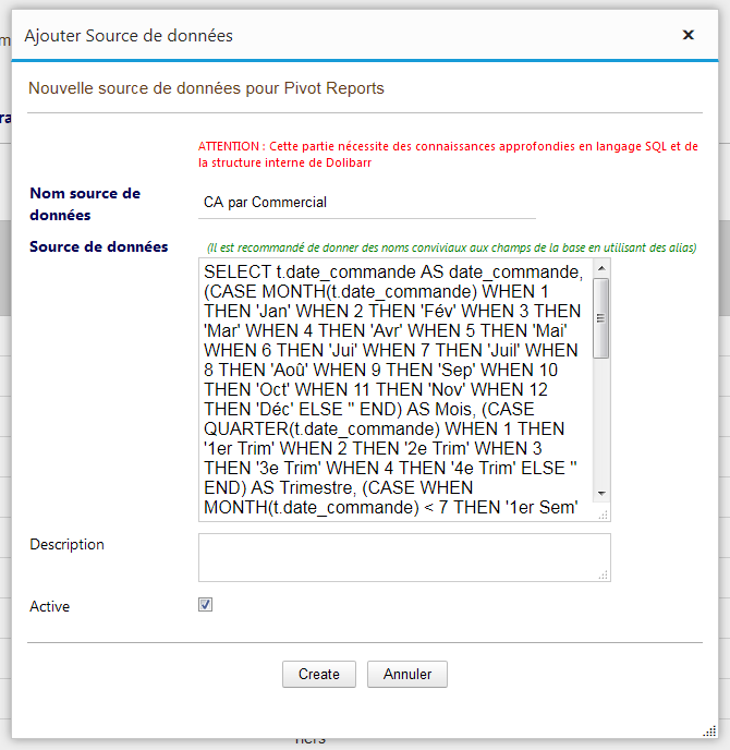 PivotReports - Example - Datasource : Sales by Representative
