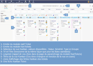 Ecran principal avec légende