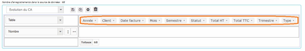 Liste champs non utilisés 