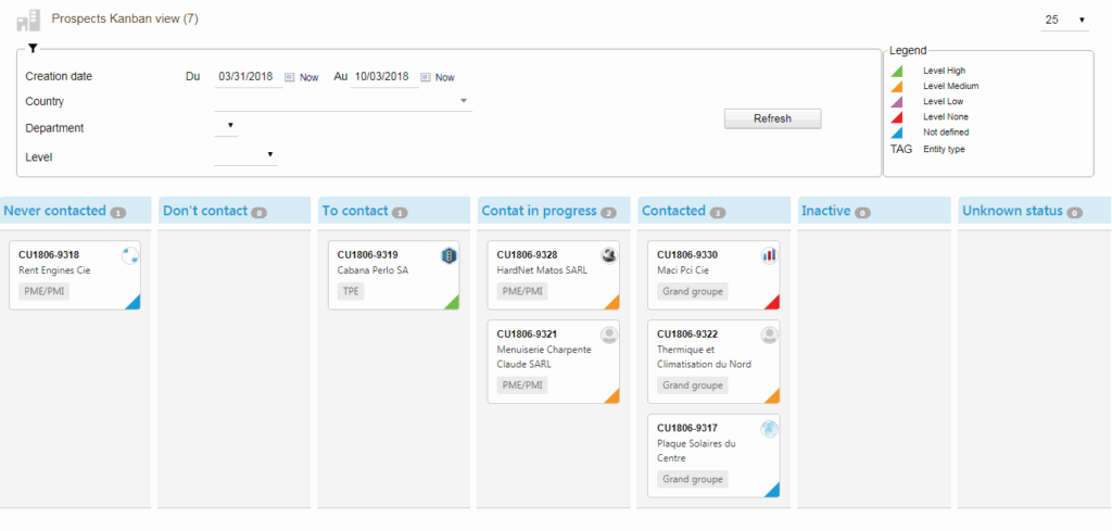 KanView - Prospects kanban view