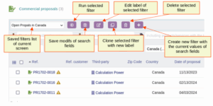 SaveMySearch toolbar with legend